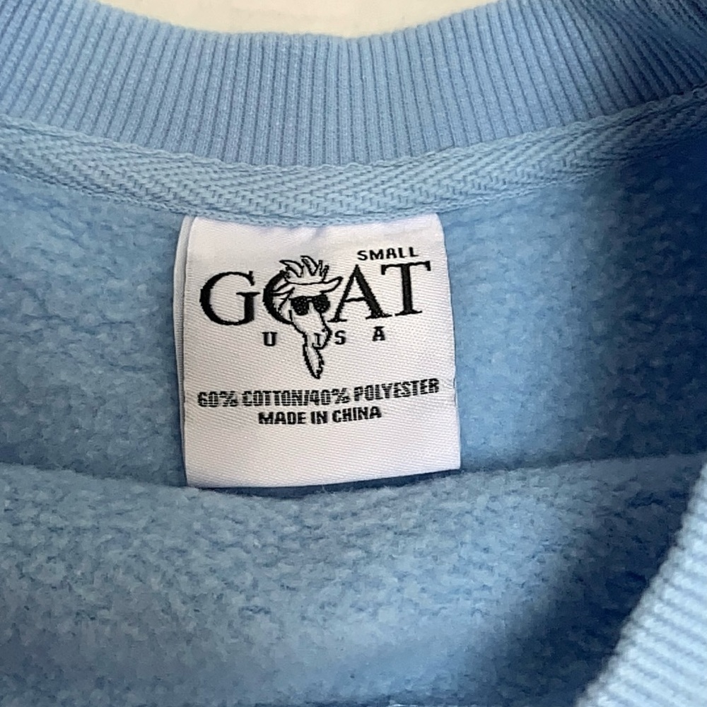 GOAT USA blue graphic sweatshirt unisex size small - Picture 4 of 9